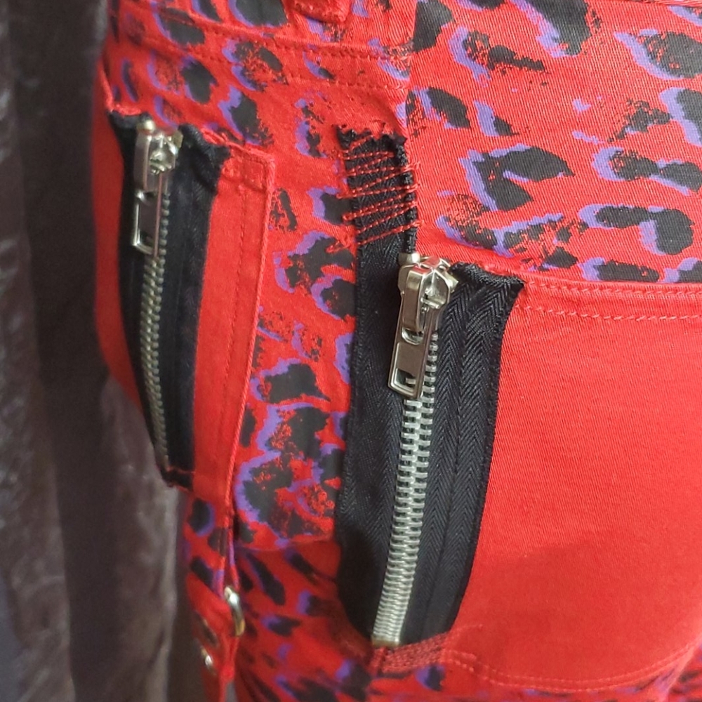 NOS Lip Service Leopard Riot Sound Jeans Bondage - Picture 3 of 9